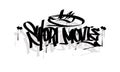 SHORT MOVIE graffiti tag style design Royalty Free Stock Photo