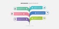Modern Timeline Creator infographic template. 5 options timeline journey, calendar Flat simple infographics design template Royalty Free Stock Photo