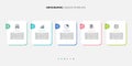 Modern Timeline Creator infographic template. 5 options timeline journey, calendar Flat simple infographics design template Royalty Free Stock Photo