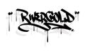 RIVERGOLD graffiti tag style design Royalty Free Stock Photo