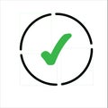 Green Tick Check Mark Icon Vector Royalty Free Stock Photo