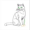 Cat Icon Vector Royalty Free Stock Photo