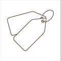 Hand Drawn Empty Price Tag Vector Royalty Free Stock Photo