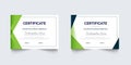 Flat design modern certificate template for corporate or awards collection. geometric certificate Royalty Free Stock Photo