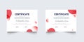 Flat design modern certificate template for corporate or awards collection. geometric certificate Royalty Free Stock Photo