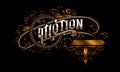 MOTION lettering custom style design Royalty Free Stock Photo