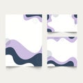 Set of Abstract dynamic wave lines on white background. Creative abstract flowing wave lines. Royalty Free Stock Photo