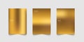 Set of gold background with shiny surface and smooth texture. abstract gold gradient color background Royalty Free Stock Photo