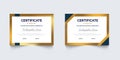 Flat design modern certificate template for corporate or awards. For creative award, business, and education needs Royalty Free Stock Photo