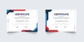 Flat design modern certificate template for corporate or awards. For creative award, business, and education needs Royalty Free Stock Photo