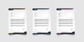 Set of corporate modern letterhead design template. creative modern letter head design template for your project. Royalty Free Stock Photo