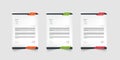 Set of corporate modern letterhead design template. creative modern letter head design template for your project. Royalty Free Stock Photo