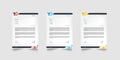 Set of corporate modern letterhead design template. creative modern letter head design template for your project. Royalty Free Stock Photo