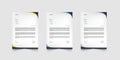 Set of corporate modern letterhead design template. creative modern letter head design template for your project. Royalty Free Stock Photo