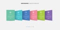 Modern infographic 6 Step timeline journey, calendar Flat simple infographics design template. Royalty Free Stock Photo