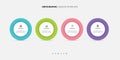 Simple infographic design template elements placed in horizontal row. Concept of 4 steps of business development process Royalty Free Stock Photo
