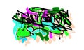 BLACK LETTERS graffiti custom style design Royalty Free Stock Photo