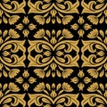 Oriental vector classic golden pattern. Royalty Free Stock Photo