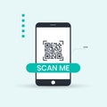 QR code scan for smartphone. Qr code frame set. Template scan me Qr code for smartphone. QR code for mobile app Royalty Free Stock Photo