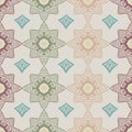 Seamless pattern with geometrical background on vintage style. Hand drawn decorative tribal elements. Royalty Free Stock Photo