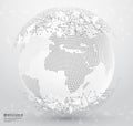 Abstract dotted globe earth vector Royalty Free Stock Photo