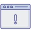 Basic RGB Alert Vector related to web browser windows and fully editable Alert Vector related to web browser windows and fully edi