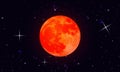 Perfect red moon, Basic RGB Royalty Free Stock Photo