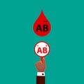 Blood Compatibility Donation. Blood AB negative. Royalty Free Stock Photo