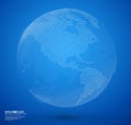 Blue abstract dotted globe vector Royalty Free Stock Photo