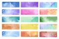 Colorful painted watercolor backgrounds vector Royalty Free Stock Photo