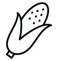 Basic RGB Corn Isolated Vector icon which can easily modify or edit Royalty Free Stock Photo