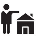 Basic RGB Estate agent Isolated Vector Icon which can easily modify or edit Royalty Free Stock Photo