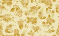 seamless lilium rose floral pattern background for fabric print. Gold flower leaves illustration. Vector design for women dress