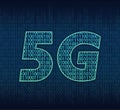 Binary code with 5G wireless network technology