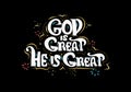 Basic RGB GOD IS GREAT word Christian t shirt design