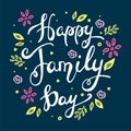 Happy Family Day Lettering
