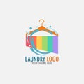 Laundry Logo and Label , hanger with bubles