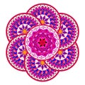 Mandala pattern in flower shape. Decorative ornament. Background for meditation poster.