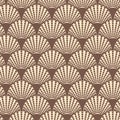Dotted palmette art deco vector pattern design
