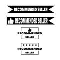 set of recommended seller labels in black color