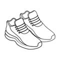 Sneaker shoe outline isometric icon