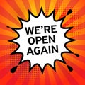 WeÃ¢â¬â¢re Open Again