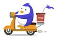 Cartoon Illustration Of Cute Penguin. Royalty Free Stock Photo