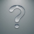 Water typeface with transparent pattern Question mark Royalty Free Stock Photo