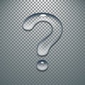 Water typeface with transparent pattern Question mark