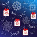 Winter Sale poster, banner or flyer.