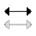 gym heavy weight lift barbel vector