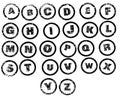 Basic Rubber Stamp Alphabet