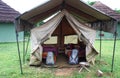 Basic Safari Tent Setup Royalty Free Stock Photo