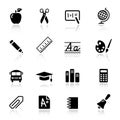 Basic - School Icons Royalty Free Stock Photo